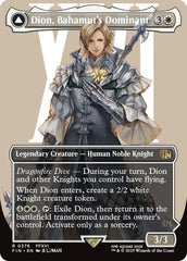Dion, Bahamut's Dominant // Bahamut, Warden of Light (Borderless) [FINAL FANTASY] | Cards and Coasters CA