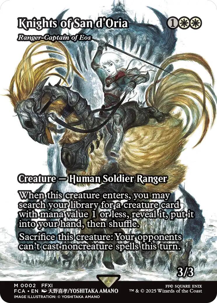 Knights of San d'Oria - Ranger-Captain of Eos (Showcase) [FINAL FANTASY : Through the Ages] | Cards and Coasters CA