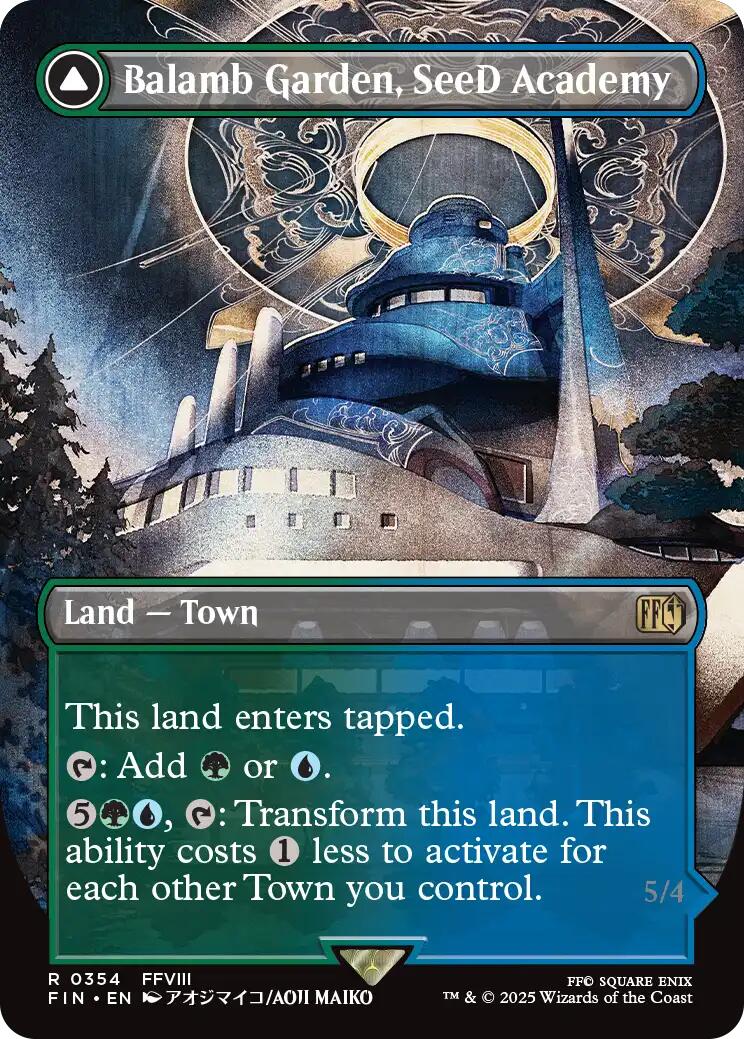Balamb Garden, SeeD Academy // Balamb Garden, Airborne (Borderless) [FINAL FANTASY] | Cards and Coasters CA