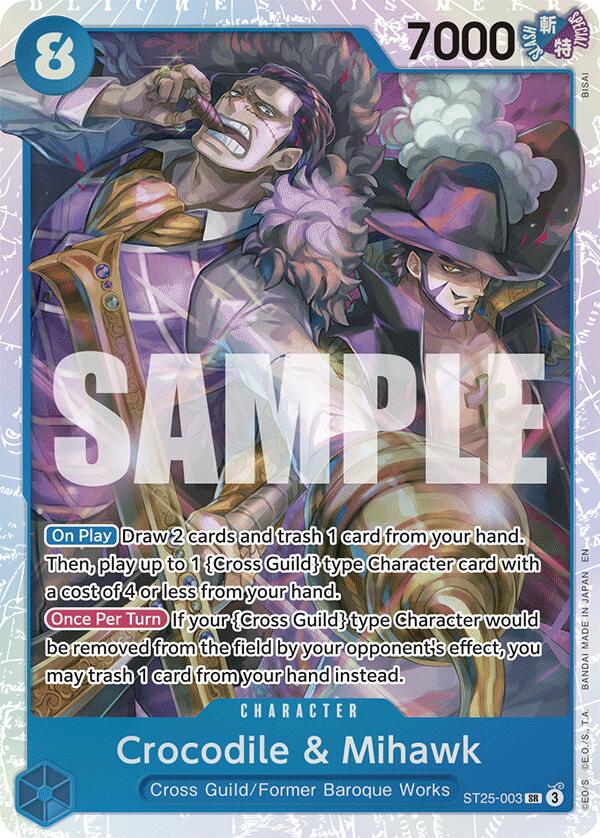 Crocodile & Mihawk [Starter Deck: Blue Buggy] | Cards and Coasters CA