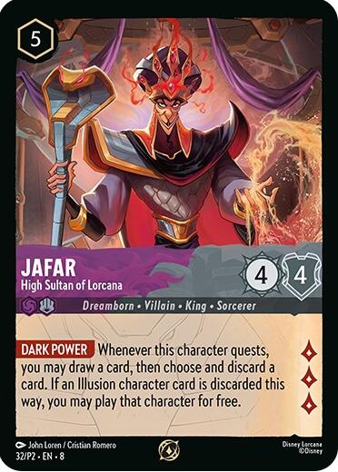 Jafar - High Sultan of Lorcana (Store Champion Participant) (32/P2) [Promo Cards] | Cards and Coasters CA