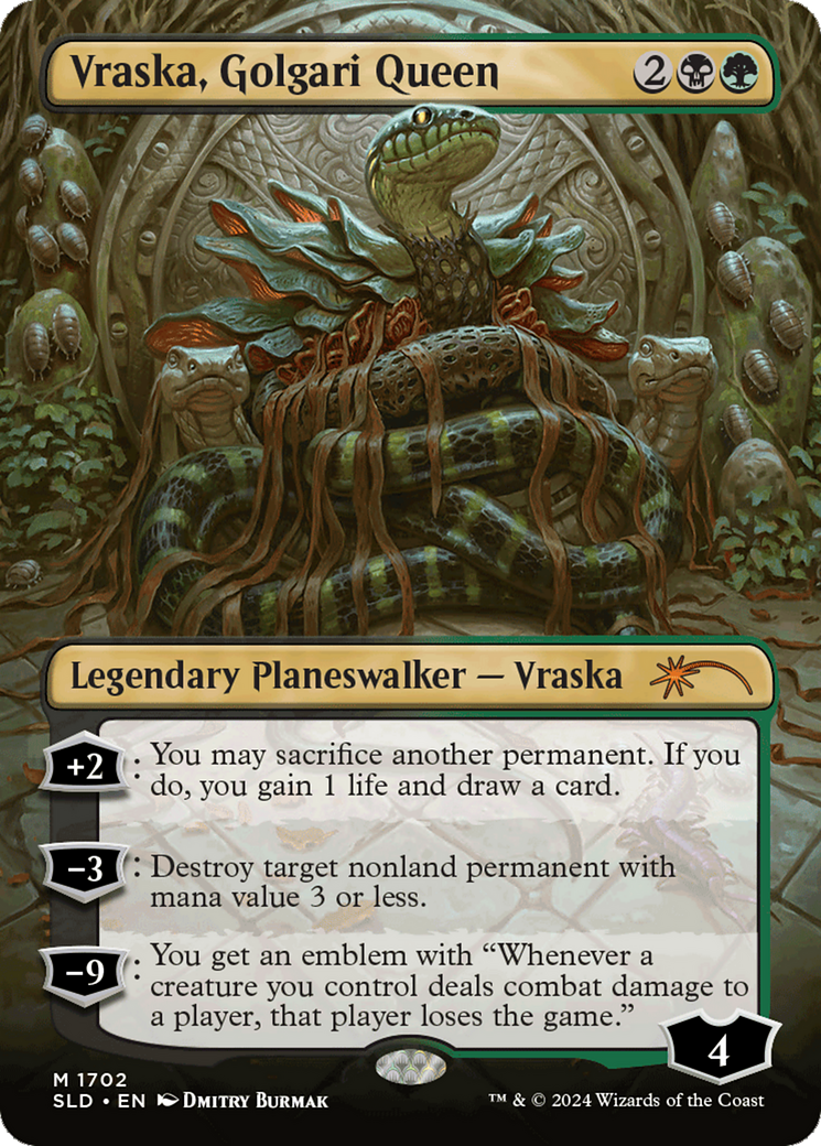 Vraska, Golgari Queen (1702) (Rainbow Foil) [Secret Lair Drop Series] | Cards and Coasters CA