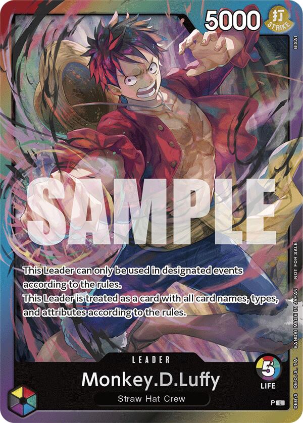 Monkey.D.Luffy (A Fist of Divine Speed Release Event Leader) [One Piece Promotion Cards] | Cards and Coasters CA
