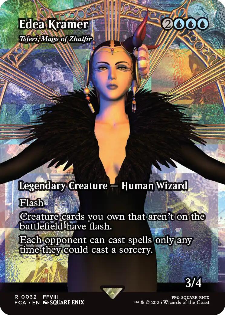 Edea Kramer - Teferi, Mage of Zhalfir (Showcase) [FINAL FANTASY : Through the Ages] | Cards and Coasters CA