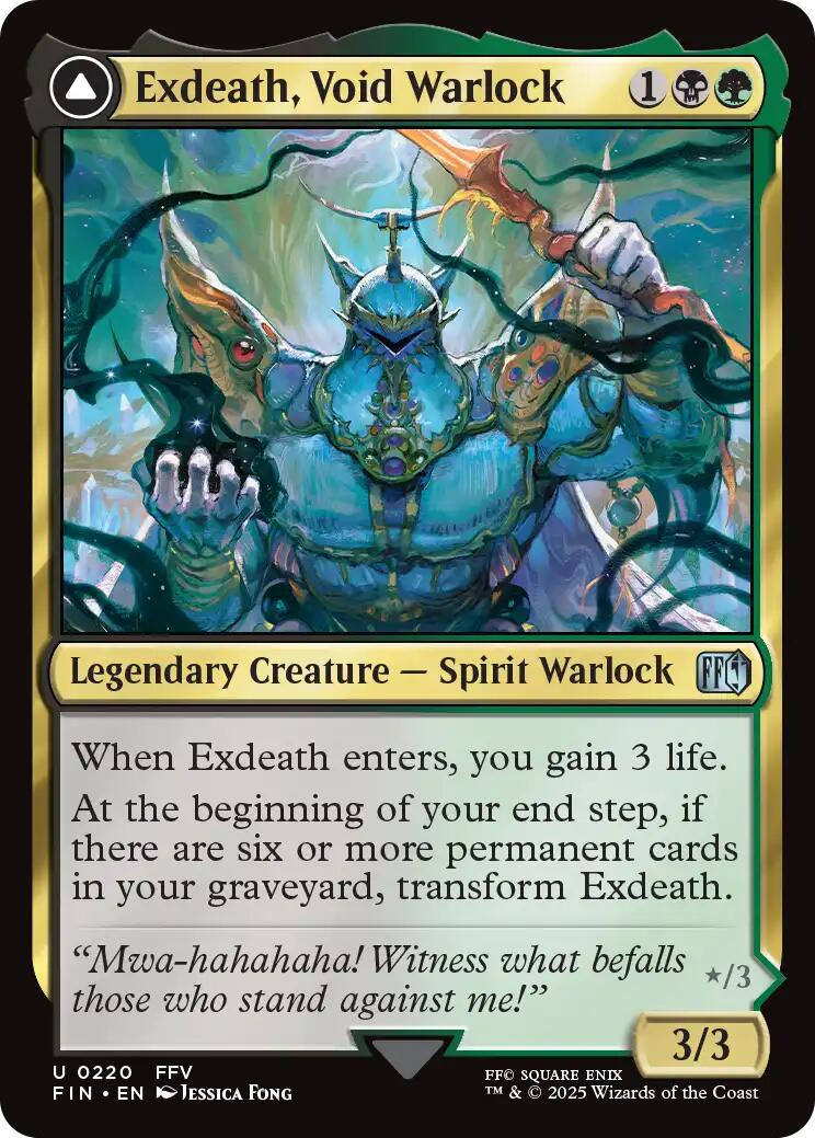 Exdeath, Void Warlock // Neo Exdeath, Dimension's End [FINAL FANTASY] | Cards and Coasters CA