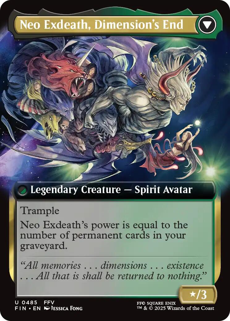 Exdeath, Void Warlock // Neo Exdeath, Dimension's End (Extended Art) [FINAL FANTASY] | Cards and Coasters CA