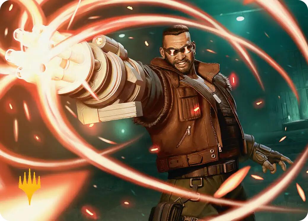 Barret Wallace Art Card (Gold-Stamped Planeswalker Symbol) [FINAL FANTASY Art Series] | Cards and Coasters CA