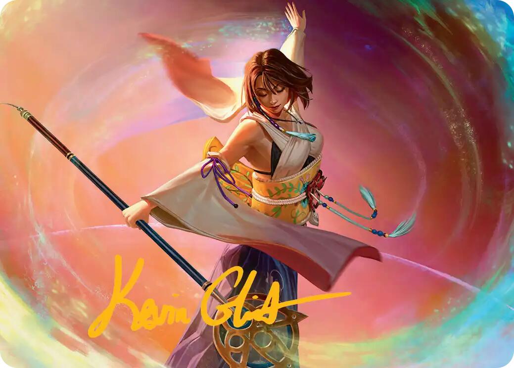 Yuna, Grand Summoner Art Card (Gold-Stamped Signature) [FINAL FANTASY Art Series] | Cards and Coasters CA