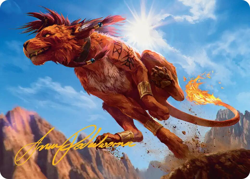 Red XIII, Proud Warrior Art Card (Gold-Stamped Signature) [FINAL FANTASY Art Series] | Cards and Coasters CA