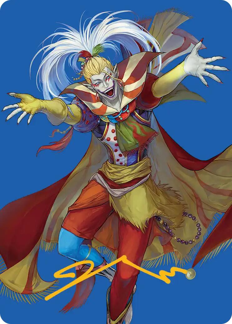 Kefka, Court Mage Art Card (Gold-Stamped Signature) [FINAL FANTASY Art Series] | Cards and Coasters CA