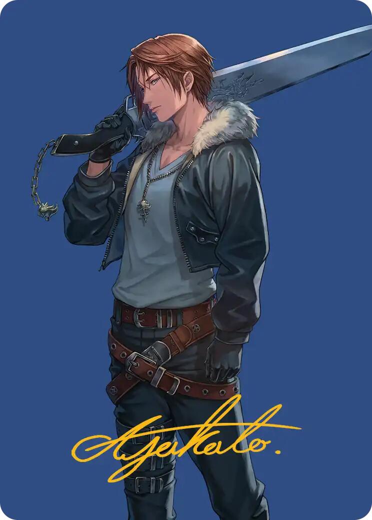 Squall, SeeD Mercenary Art Card (Gold-Stamped Signature) [FINAL FANTASY Art Series] | Cards and Coasters CA