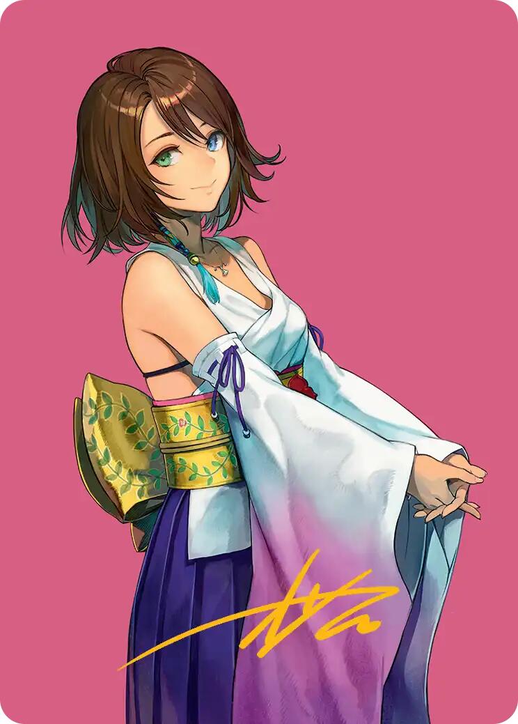 Yuna, Hope of Spira Art Card (Gold-Stamped Signature) [FINAL FANTASY Art Series] | Cards and Coasters CA