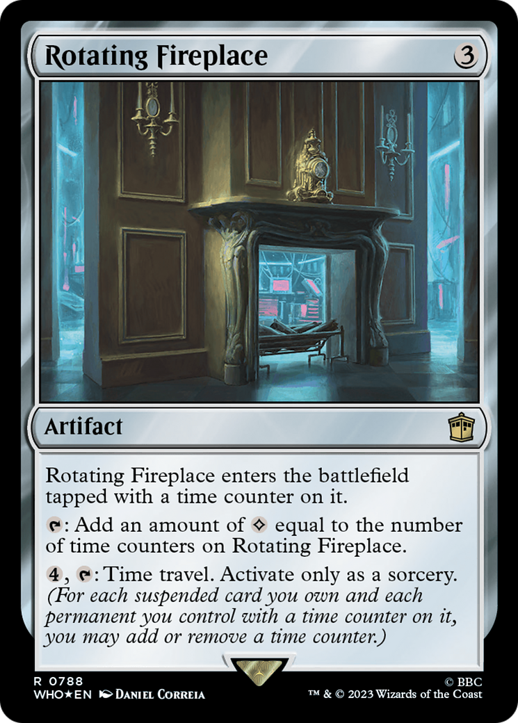 Rotating Fireplace (Surge Foil) [Doctor Who] | Cards and Coasters CA