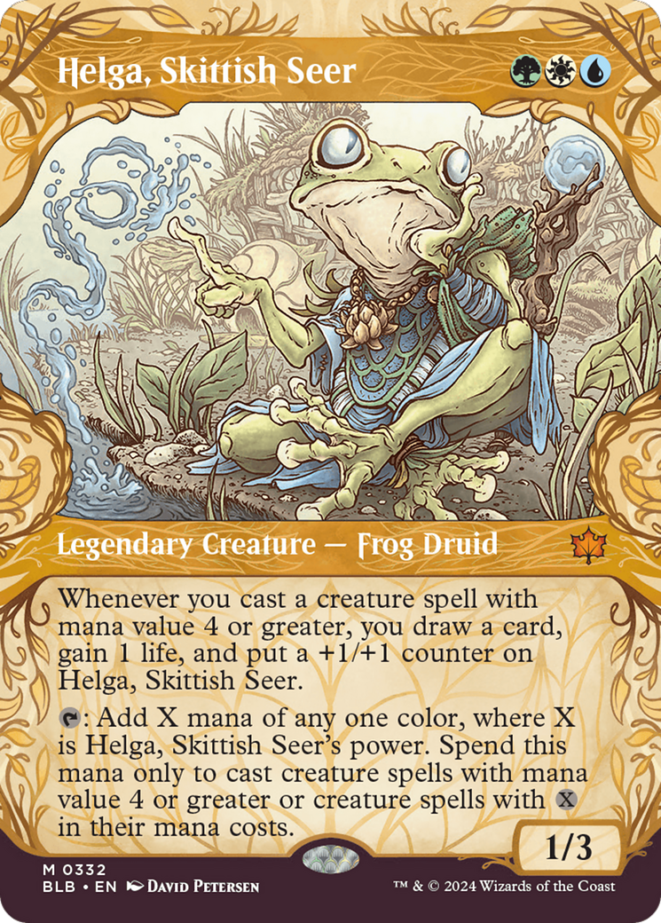 Helga, Skittish Seer (Showcase) [Bloomburrow] | Cards and Coasters CA