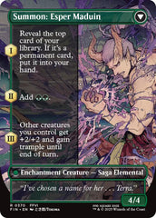 Esper Origins // Summon: Esper Maduin (Borderless) [FINAL FANTASY] | Cards and Coasters CA