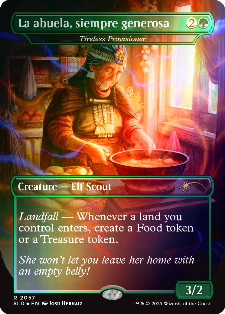 La abuela, siempre generosa - Tireless Provisioner (Rainbow Foil) [Secret Lair Drop Series] | Cards and Coasters CA