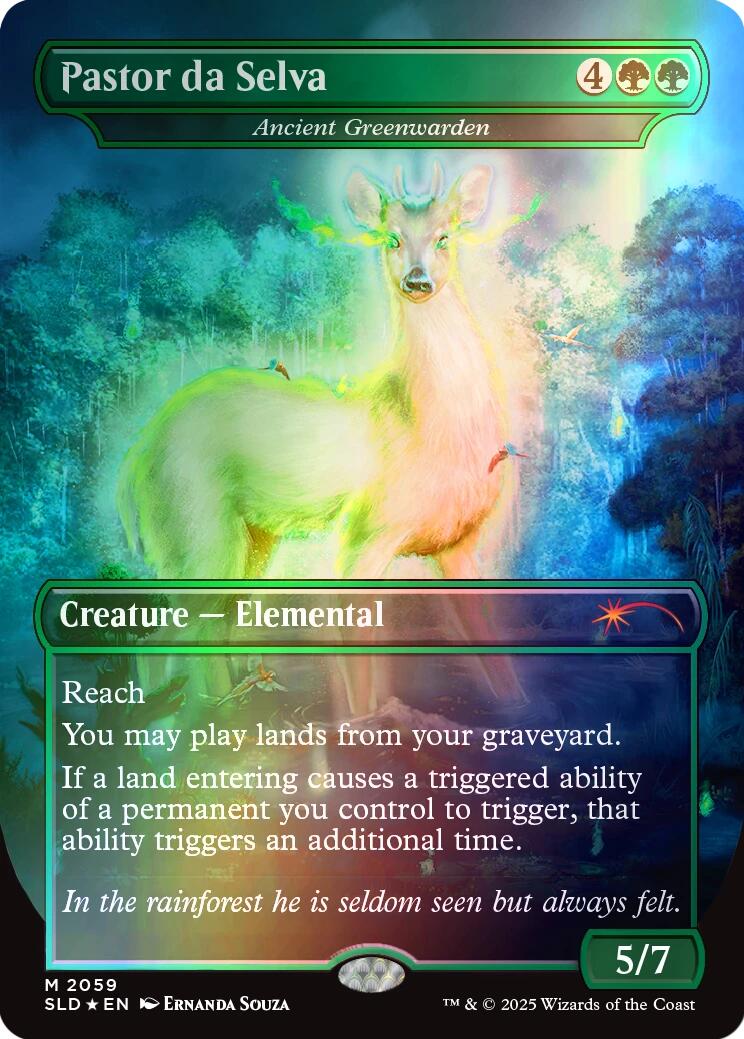 Pastor da Selva - Ancient Greenwarden (Rainbow Foil) [Secret Lair Drop Series] | Cards and Coasters CA