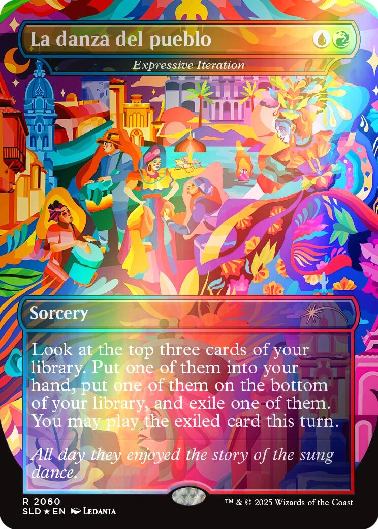 La danza del pueblo - Expressive Iteration (Rainbow Foil) [Secret Lair Drop Series] | Cards and Coasters CA