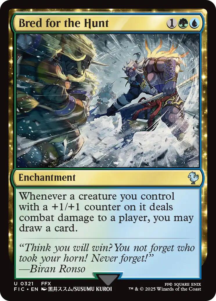 Bred for the Hunt (Surge Foil) [FINAL FANTASY Commander] | Cards and Coasters CA