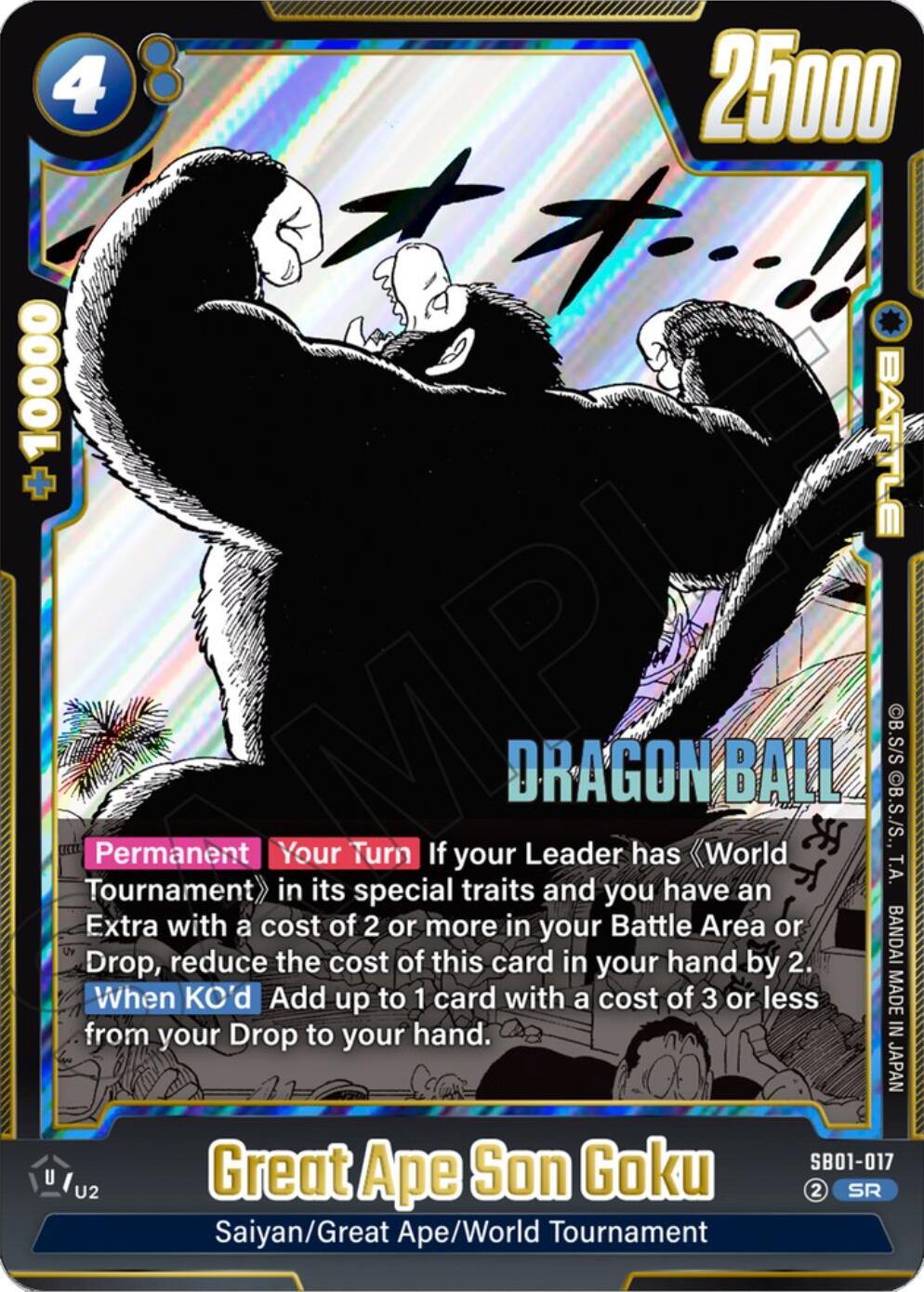Great Ape Son Goku [Manga Booster 01] | Cards and Coasters CA
