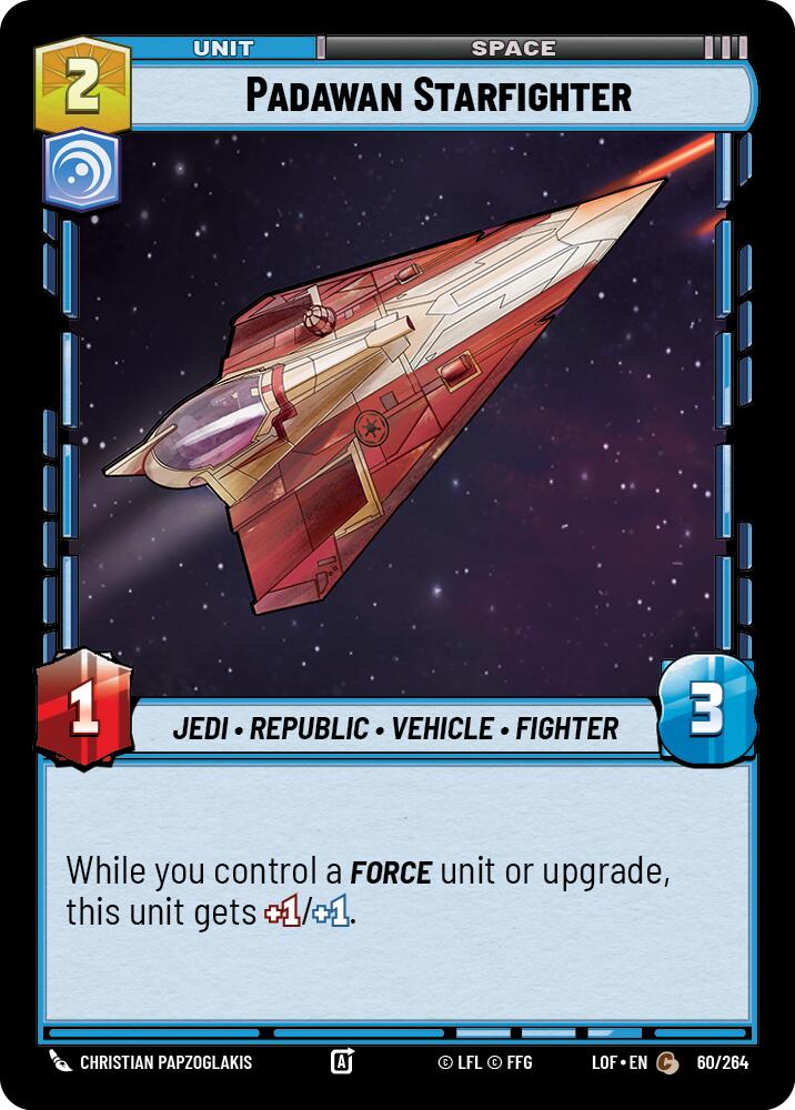 Padawan Starfighter (60/264) (60/264) [Legends of the Force] | Cards and Coasters CA
