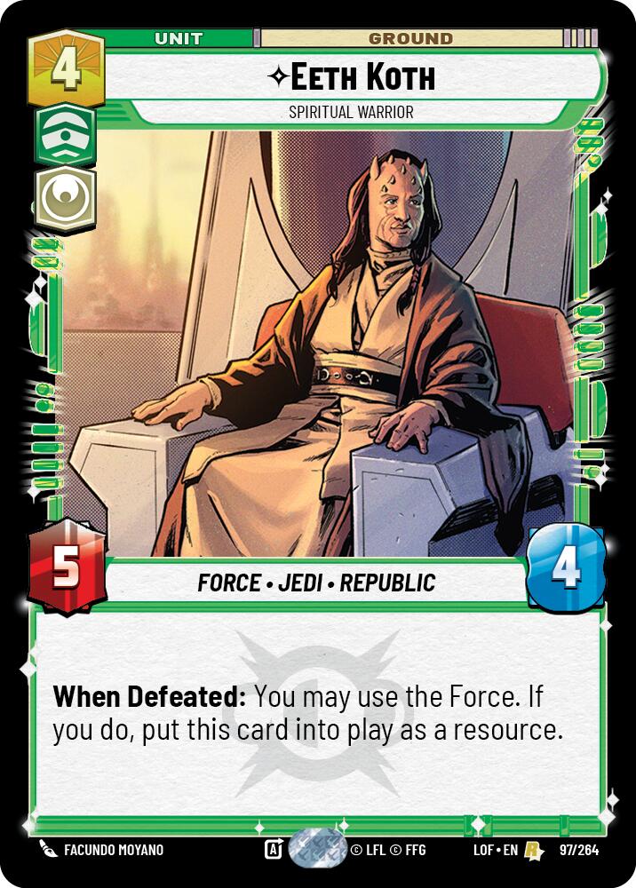Eeth Koth - Spiritual Warrior (97/264) (97/264) [Legends of the Force] | Cards and Coasters CA