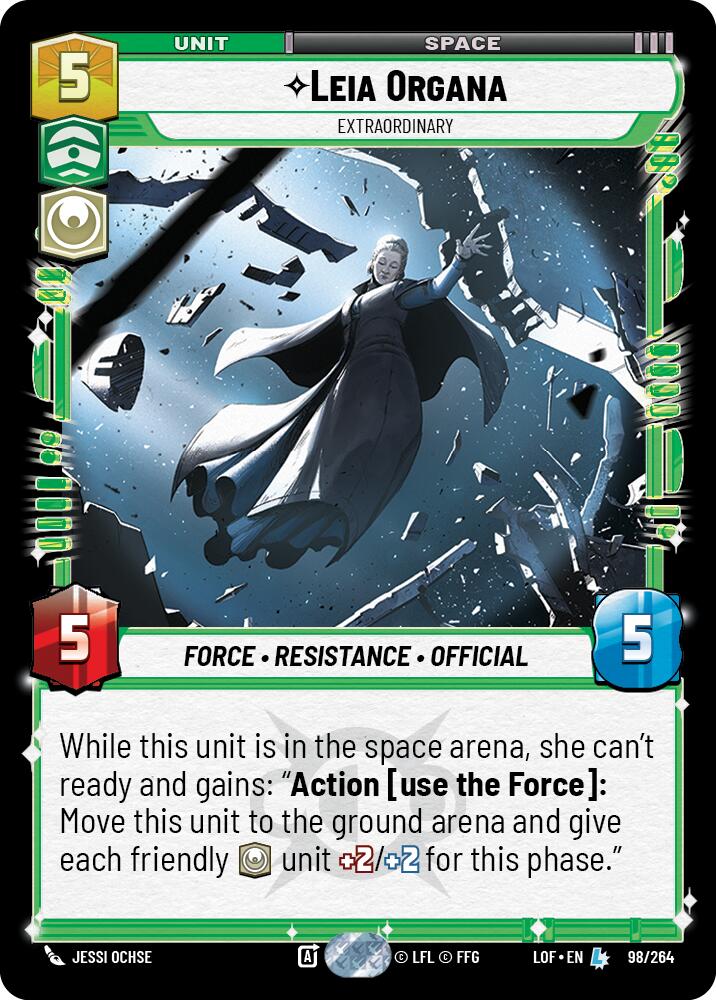 Leia Organa - Extraordinary (98/264) (98/264) [Legends of the Force] | Cards and Coasters CA