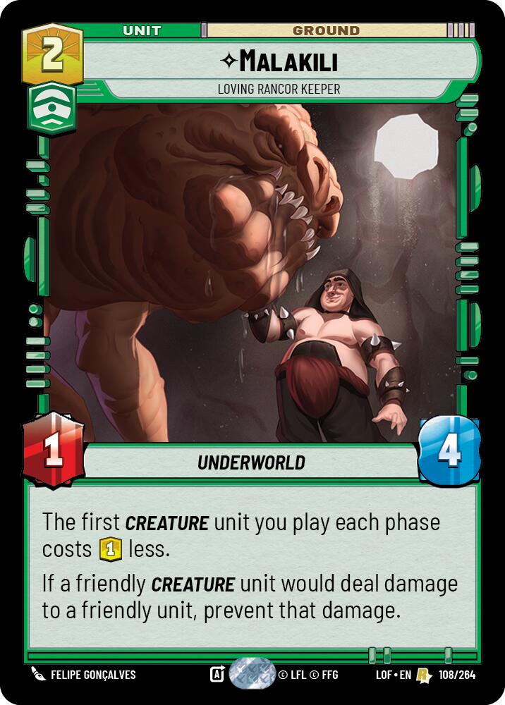 Malakili - Loving Rancor Keeper (108/264) (108/264) [Legends of the Force] | Cards and Coasters CA