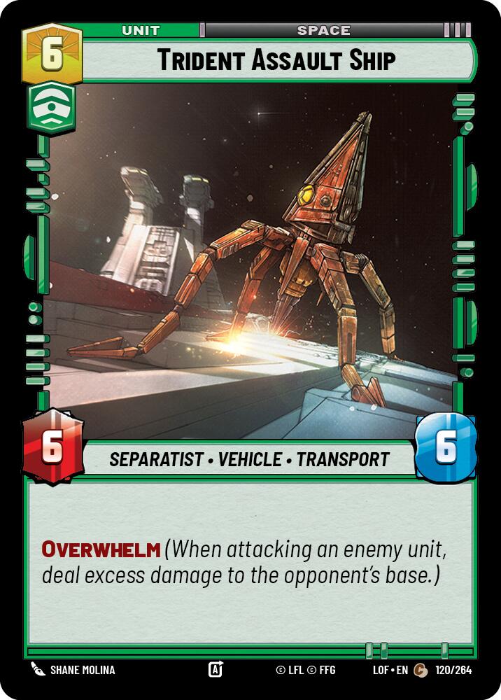 Trident Assault Ship (120/264) (120/264) [Legends of the Force] | Cards and Coasters CA