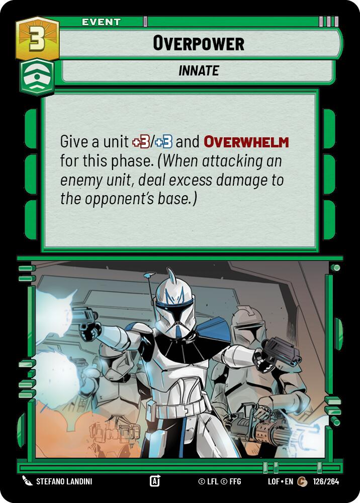 Overpower (126/264) (126/264) [Legends of the Force] | Cards and Coasters CA