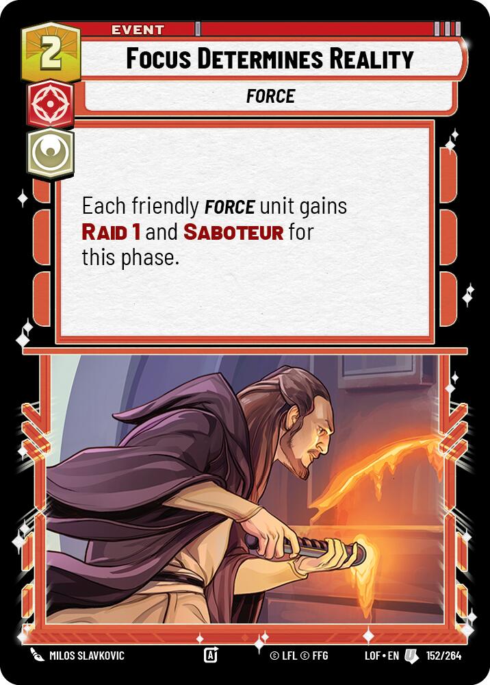 Focus Determines Reality (152/264) (152/264) [Legends of the Force] | Cards and Coasters CA