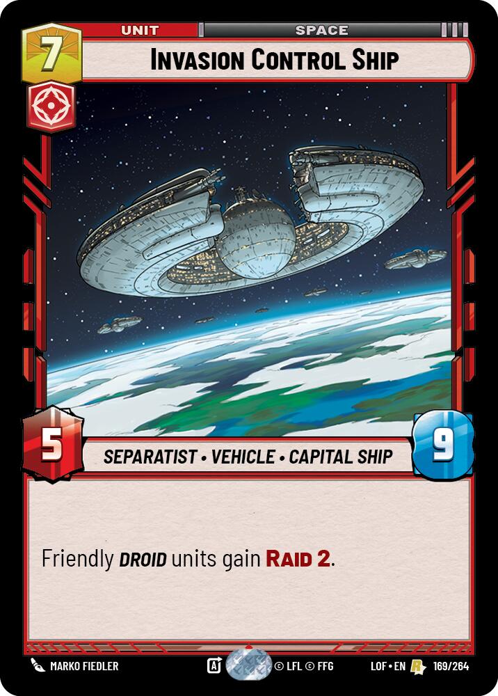 Invasion Control Ship (169/264) (169/264) [Legends of the Force] | Cards and Coasters CA