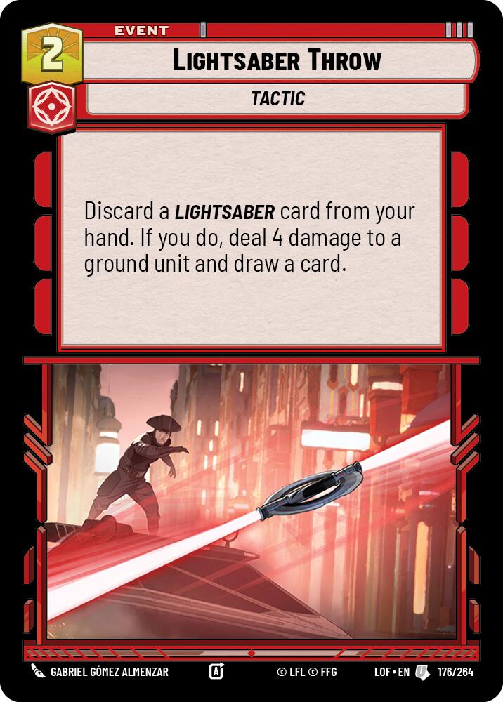 Lightsaber Throw (176/264) (176/264) [Legends of the Force] | Cards and Coasters CA