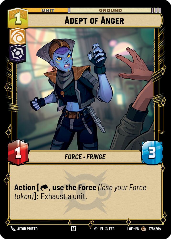 Adept of Anger (178/264) (178/264) [Legends of the Force] | Cards and Coasters CA