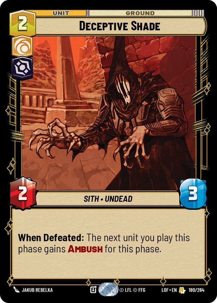 Deceptive Shade (180/264) (180/264) [Legends of the Force] | Cards and Coasters CA