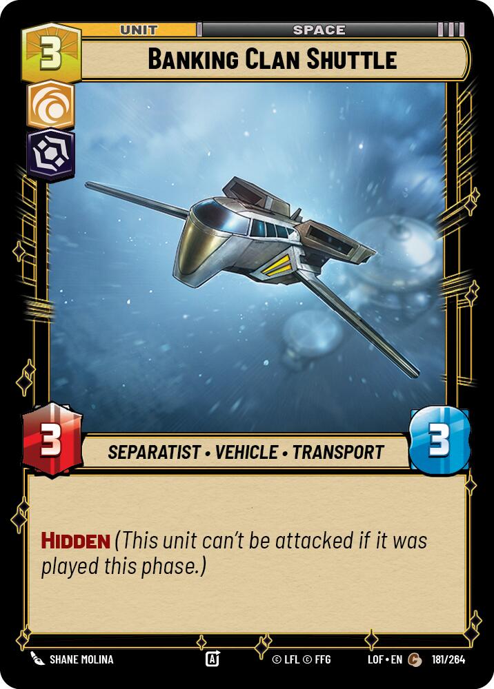 Banking Clan Shuttle (181/264) (181/264) [Legends of the Force] | Cards and Coasters CA