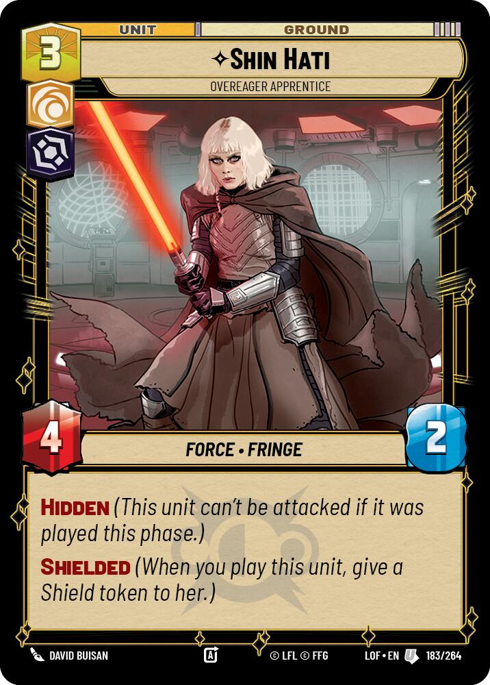 Shin Hati - Overeager Apprentice (183/264) (183/264) [Legends of the Force] | Cards and Coasters CA