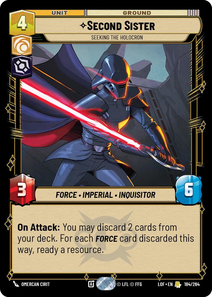 Second Sister - Seeking the Holocron (184/264) (184/264) [Legends of the Force] | Cards and Coasters CA
