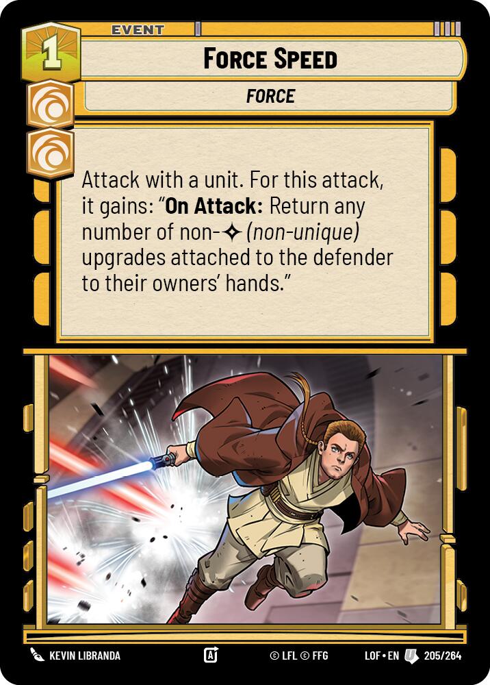 Force Speed (205/264) (205/264) [Legends of the Force] | Cards and Coasters CA