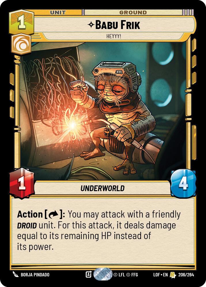 Babu Frik - Heyyy! (206/264) (206/264) [Legends of the Force] | Cards and Coasters CA