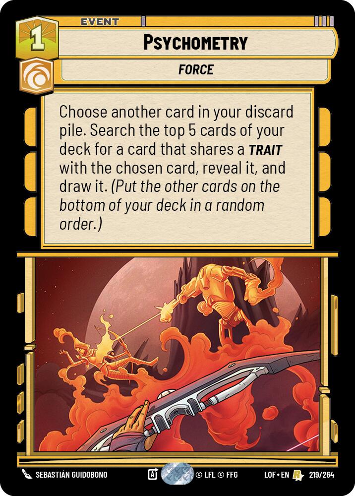 Psychometry (219/264) (219/264) [Legends of the Force] | Cards and Coasters CA