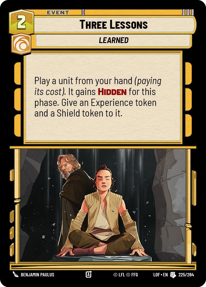 Three Lessons (225/264) (225/264) [Legends of the Force] | Cards and Coasters CA