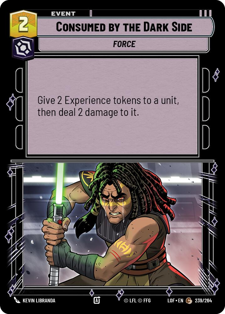 Consumed by the Dark Side (239/264) (239/264) [Legends of the Force] | Cards and Coasters CA