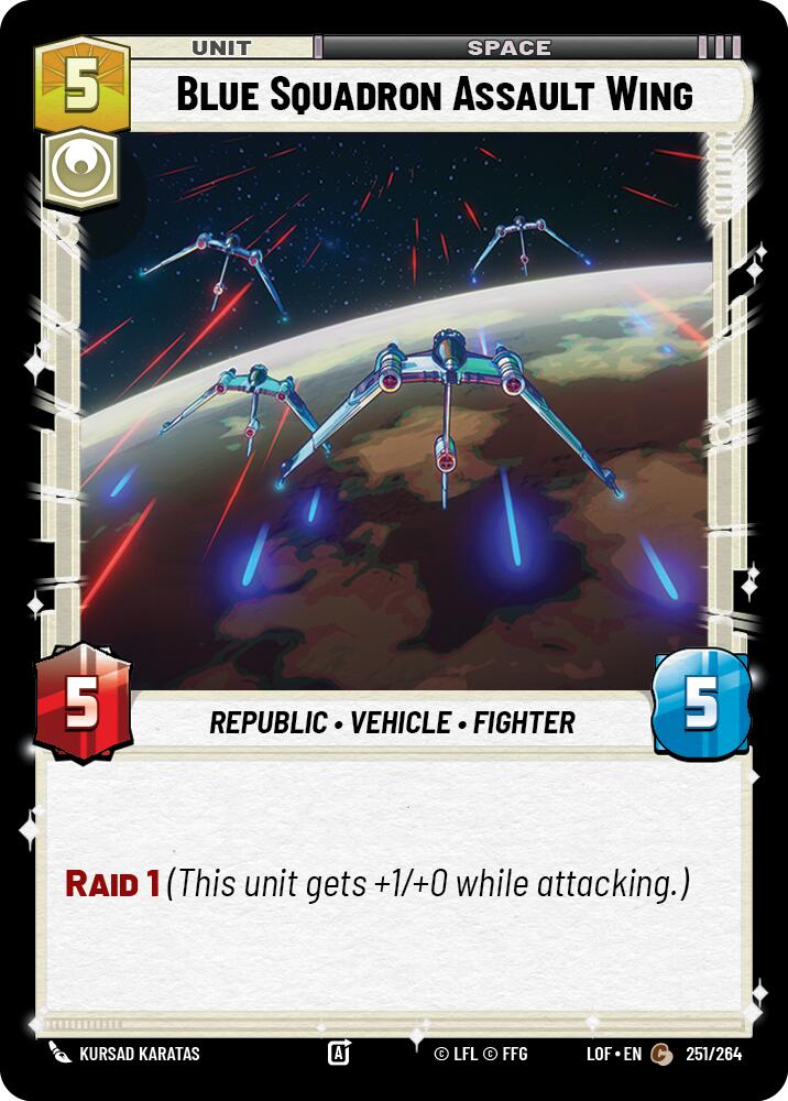 Blue Squadron Assault Wing (251/264) (251/264) [Legends of the Force] | Cards and Coasters CA