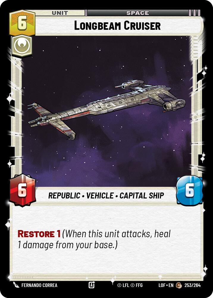 Longbeam Cruiser (253/264) (253/264) [Legends of the Force] | Cards and Coasters CA