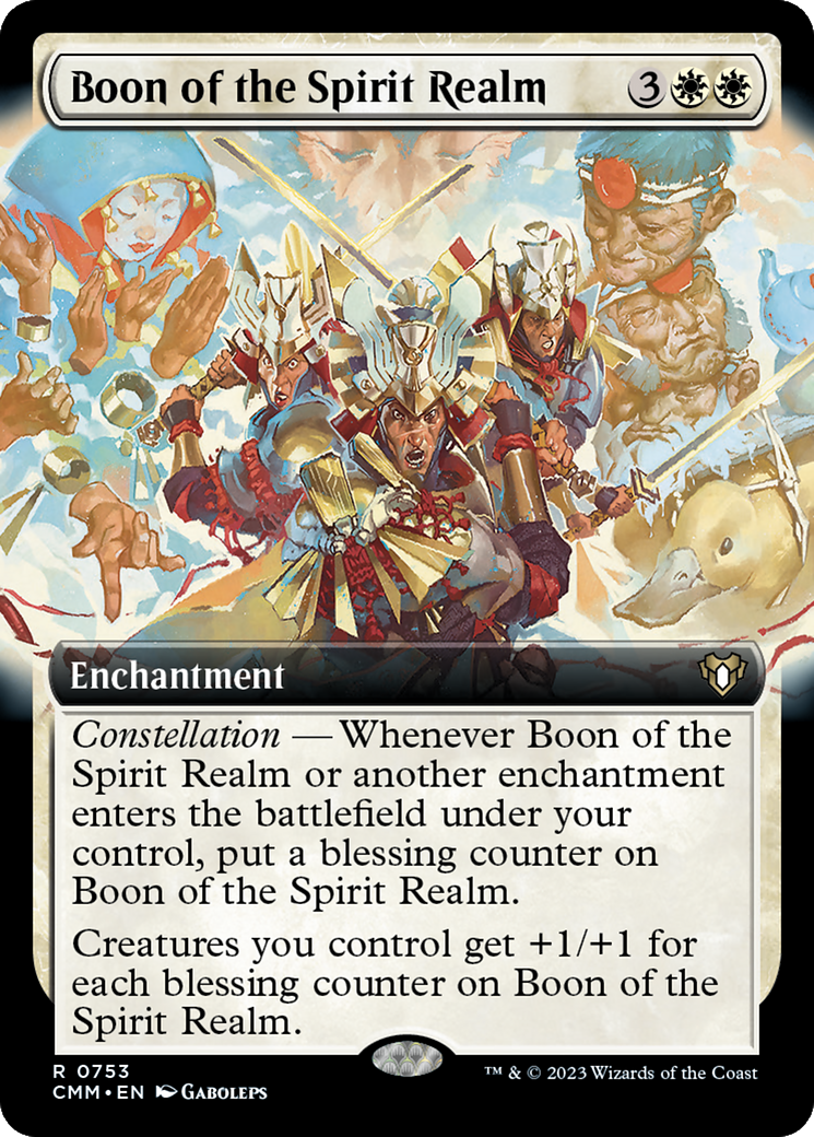 Boon of the Spirit Realm (Extended Art) [Commander Masters] | Cards and Coasters CA