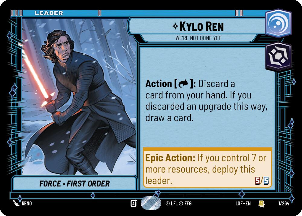 Kylo Ren - We're Not Done Yet (001/264) (001/264) [Legends of the Force] | Cards and Coasters CA