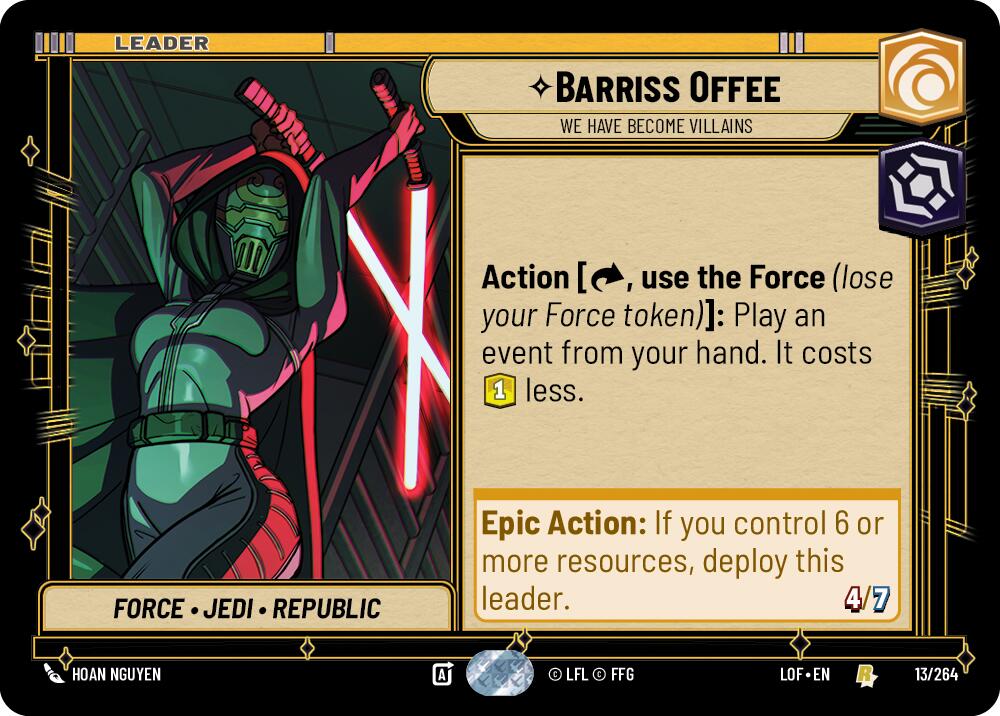 Barriss Offee - We Have Become Villains (013/264) (013/264) [Legends of the Force] | Cards and Coasters CA
