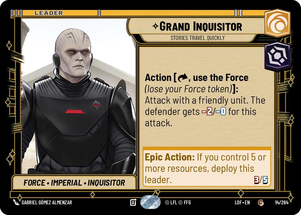 Grand Inquisitor - Stories Travel Quickly (014/264) (014/264) [Legends of the Force] | Cards and Coasters CA