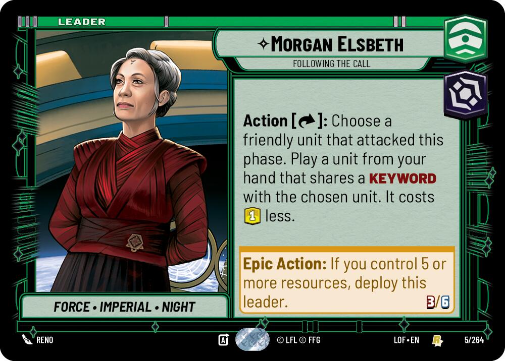 Morgan Elsbeth - Following the Call (005/264) (005/264) [Legends of the Force] | Cards and Coasters CA